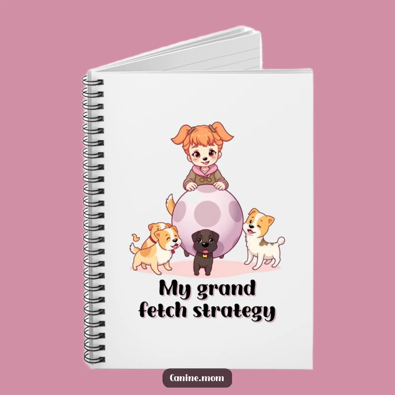 Funny Dog Lady Fetch Notebook: Cute Pup Ball Player Journal for Dog Lovers