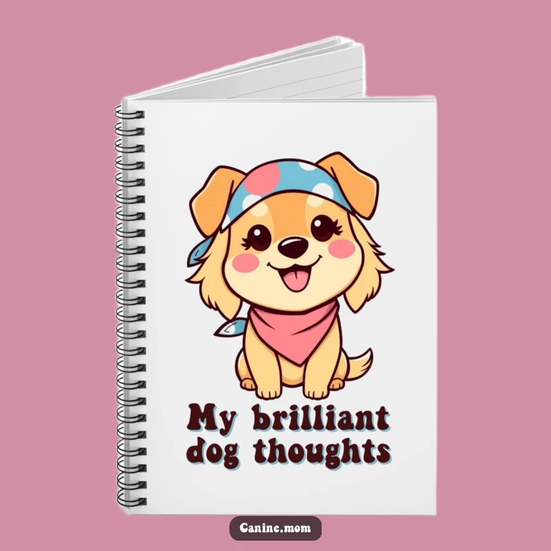 Funny Dog Lady Notebook: Kawaii Bandana Smile Journal, Perfect Gift