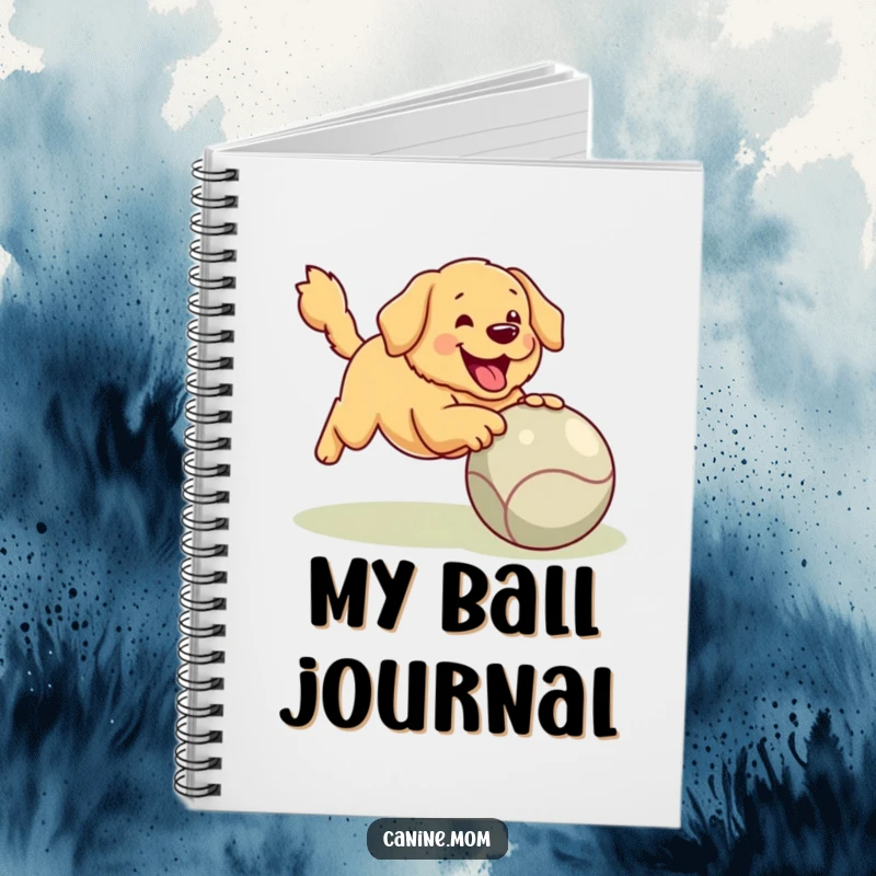 Funny Golden Retriever Notebook: A happy golden retriever is shown with a giant ball, inspiring creative thoughts and funny note-taking.