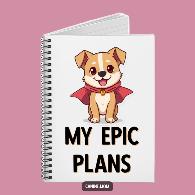 Funny Superhero Dog Notebook: Jot Down Your Heroic Plans