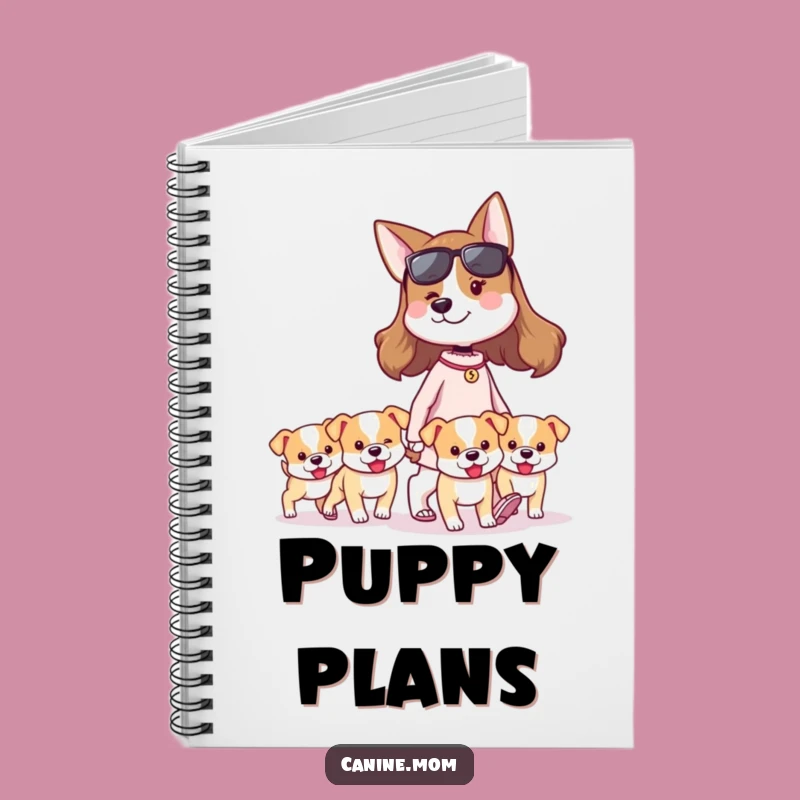 Funny Dog Lady Notebook: Proudly Walking Tiny Puppies, Perfect Journal for Dog Lover Ideas