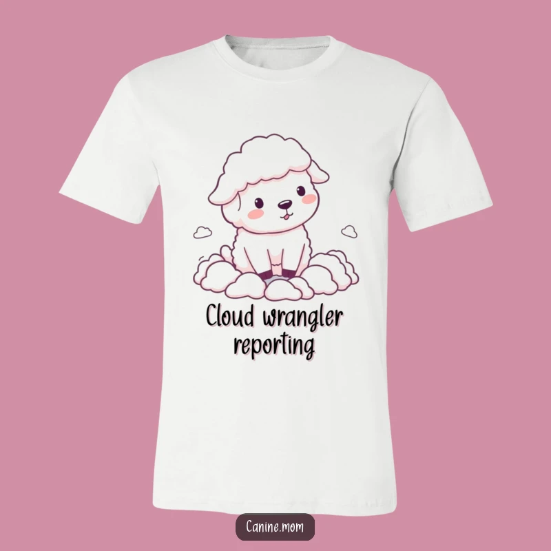 Funny Sheepdog Herding Clouds T-Shirt: Hilarious Dog Lover Apparel Gift!