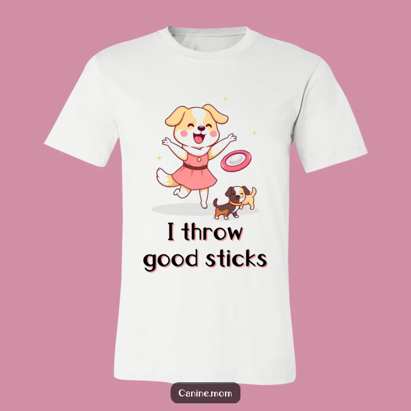 Funny Dog Lady Frisbee T-Shirt: Kawaii Playtime Tee, Perfect Gift