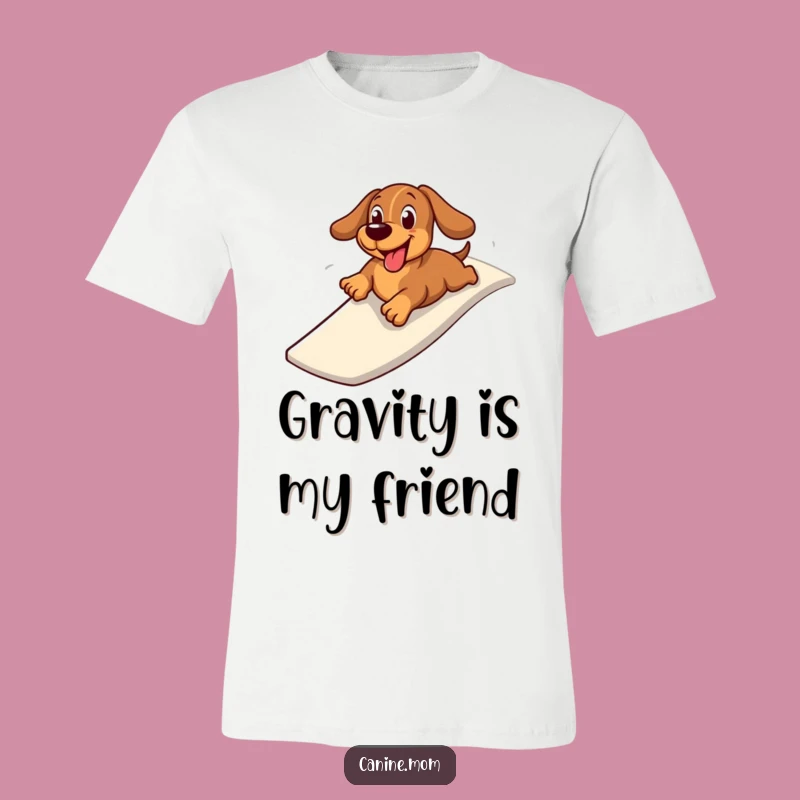 Funny Dachshund Slide T-Shirt: Cheerful Wiener Dog Zooming, Perfect Comical Gift