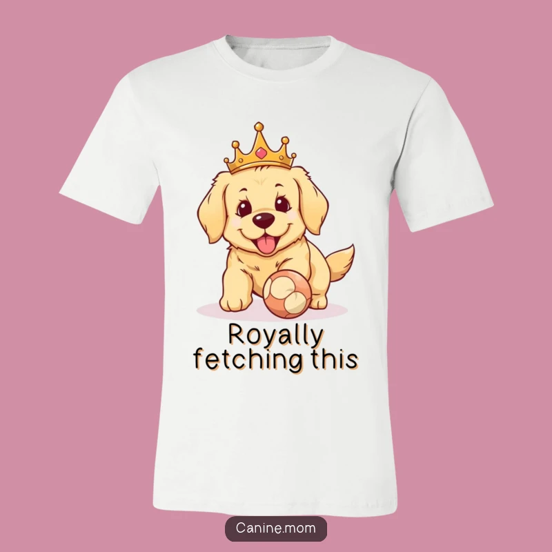 Funny Royal Golden Retriever Crown T-Shirt - Hilarious Fetching Dog Tee Gift