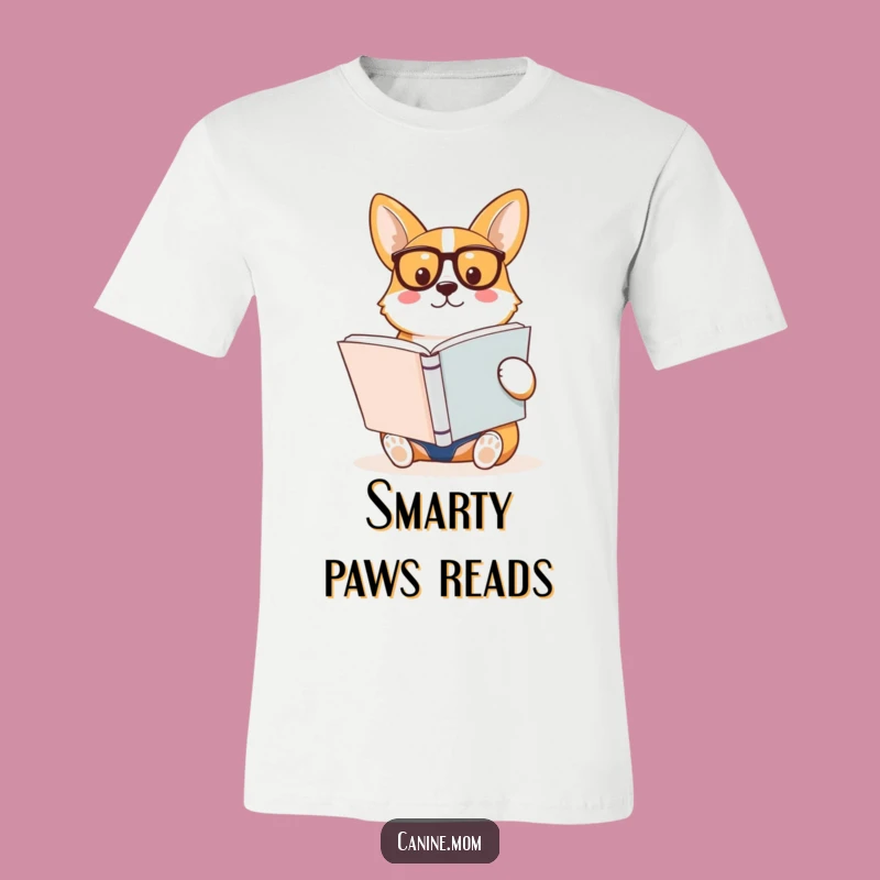 Funny Corgi Reading Book T-Shirt: Smart & Stylish Dog Apparel Gift!