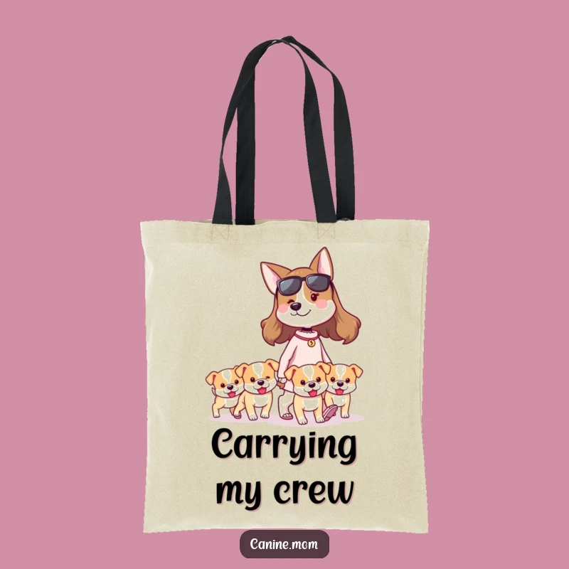 Funny Dog Lady Tote Bag: Proudly Walking Tiny Puppies, Chic & Hilarious Accessory for Dog Moms
