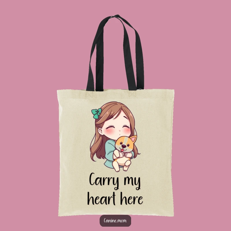 Funny Dog Lover Tote Bag: Kissing Your Dog, Hilarious Accessory for Pet Parents