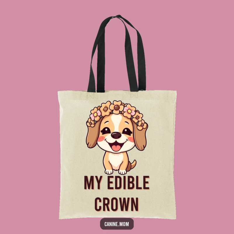 Funny Dog Lady Tote Bag: Joyful Biscuit Crown, Chic & Hilarious Accessory for Dog Moms